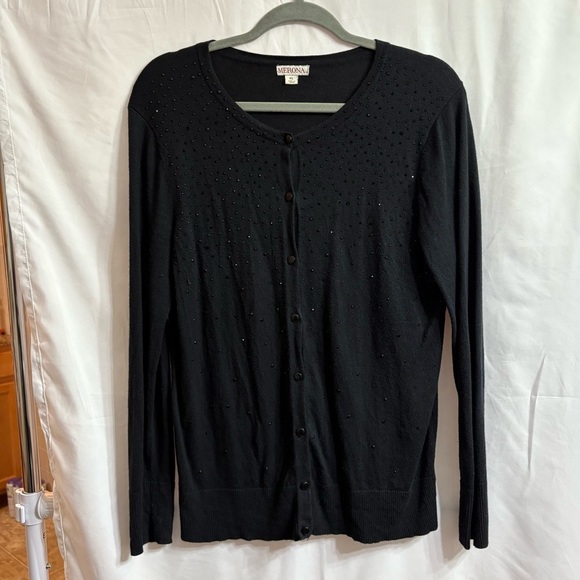 Merona Black Women's XL Cardigan Sweater Party Holiday Event - Picture 1 of 5
